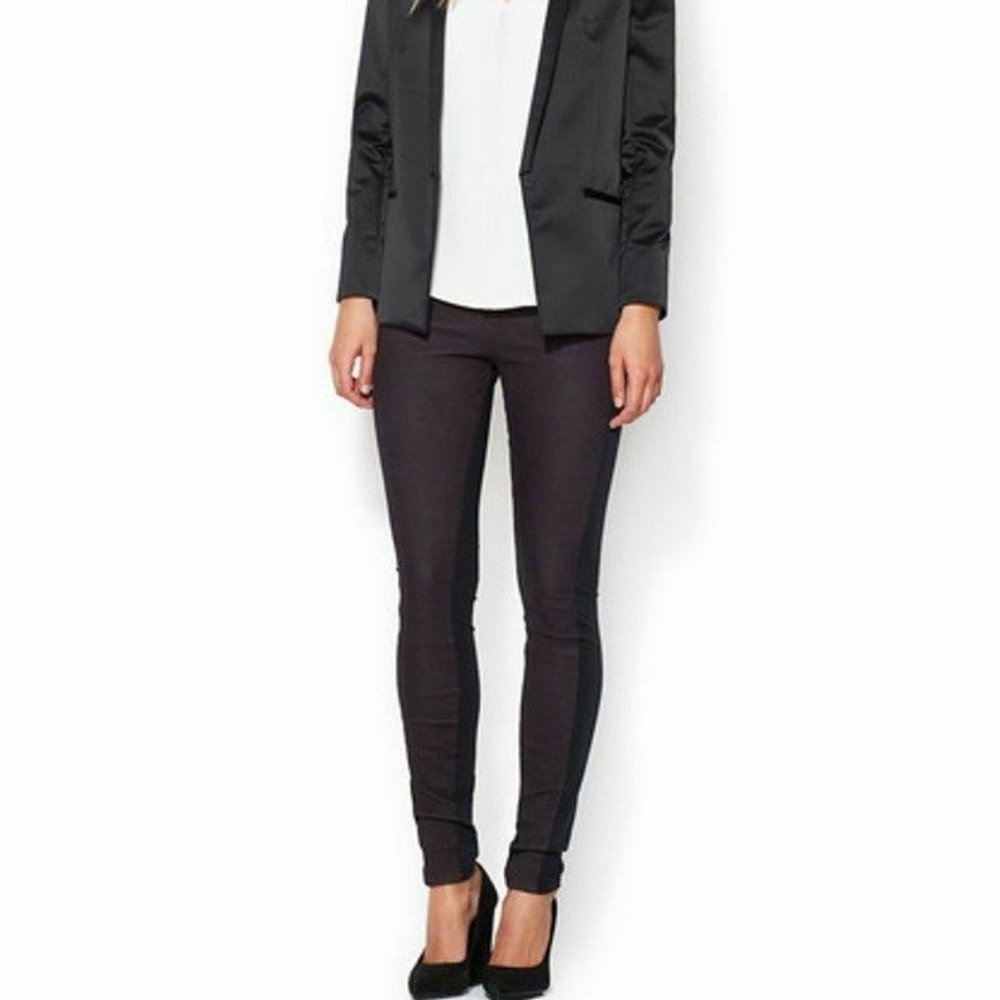 HELMUT LANG Charred Plum SLIM LEGGING Pants LAMB